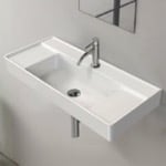 CeraStyle 067600-U/D By Nameek's Arte Drop In Bathroom Sink With Counter  Space, White Ceramic, Rectangular - TheBathOutlet