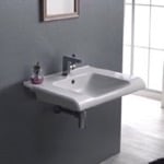 Drop in Bathroom Sink, Modern, Rectangular, 47, Arya CeraStyle 043600-U/D by Nameeks