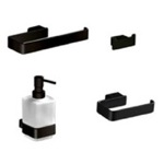 Gedy ELBA1200 Elba Modern Bathroom Accessories Set, Chrome