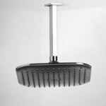 8 inch Wall Mounted Rain Shower Head with Arm, Matte Black, Wellness Remer 359MM20-343-30-NO by Nameeks