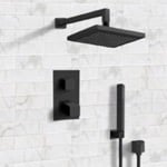 Black Shower System with Handheld, Orsino Remer SFH55 by Nameeks