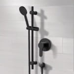 Remer SR051 Black Sliding Rail Hand Shower Set