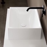 Scarabeo 5413 Rectangular White Ceramic Vessel Sink