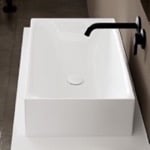 Scarabeo 5414 Rectangular White Ceramic Vessel Sink