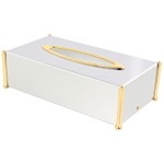 Luxury Rectangle Tissue Box Holder in Chrome or Satin Nickel, Tissue Boxes Windisch 87139 by Nameeks
