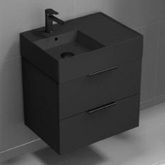 Nameeks MINI11 By Nameek's Mini Small Bathroom Vanity With Black Sink ...