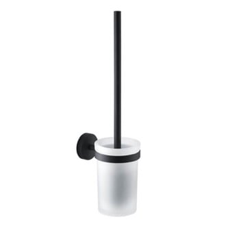 kielle Harmonia - Wall mounted toilet brush and holder, frosted  glass/chrome 40523000