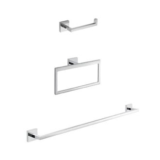 Design House 188508 Savannah 4 - Piece Bathroom Hardware Set Finish: Polished Chrome/White