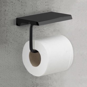Command Bath Matte Black Toilet Paper Holder, 1 Toilet Paper Holder, 2  Strips 