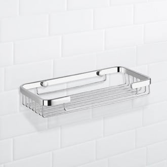 Stainless Steel Wall Mounted Square Soap Dish Basket Bath Shower Corner  Shelf