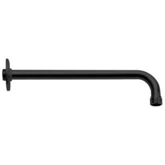 8 inch Wall Mounted Rain Shower Head with Arm, Matte Black, Wellness Remer 359MM20-343-30-NO by Nameeks