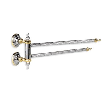 Double 15'' Swivel Towel Bar Brushed Nickel (special order