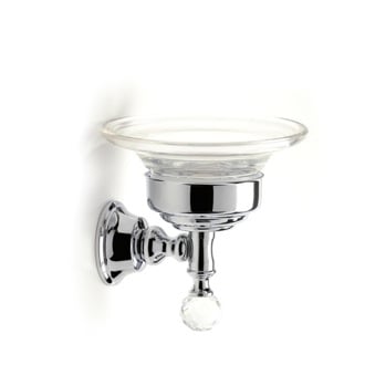 Artica Swarovski Wall Soap Dish Holder, Luxury Bathroom Accessory. Wall-Mounted Soap Dish Polished Chrome