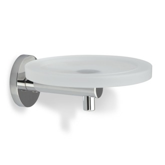 Soap dish - Wall mounted - White bone china and Brass - Model TB36 -  BATHROOM - VillaHus