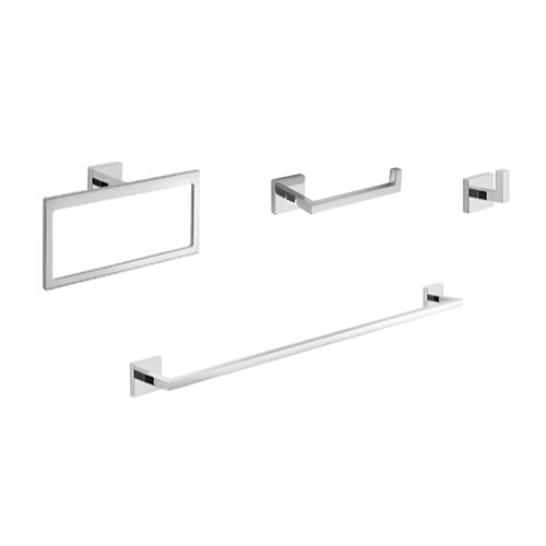 Modern Polished Chrome Bath Hardware Sets Wall Mounted Solid Brass Bathroom  Accessories Set Products 13 Items