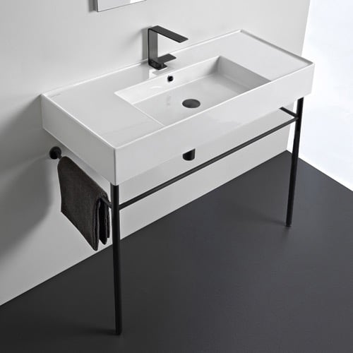 Black Console Sinks - TheBathOutlet