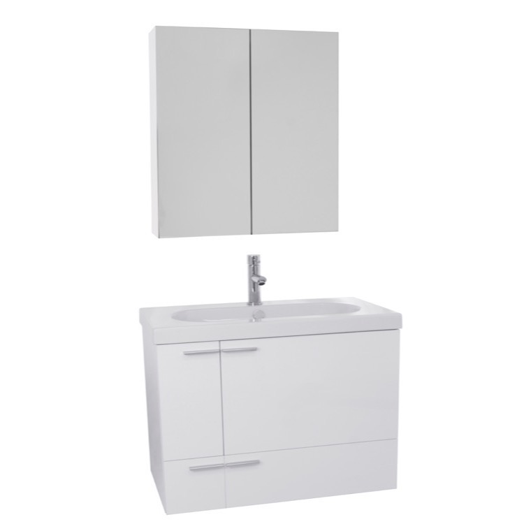 Acf Ans1271 By Nameek S New Space 31 Inch Glossy White Bathroom