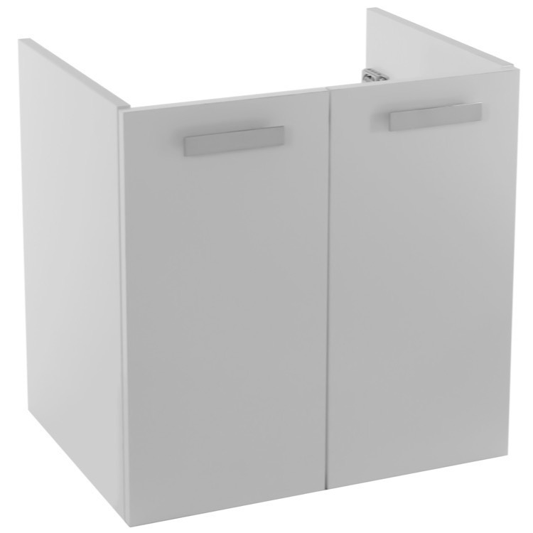 Acf L425w By Nameek S Cubical 22 Inch Wall Mount Glossy White Bathroom Vanity Cabinet Thebathoutlet