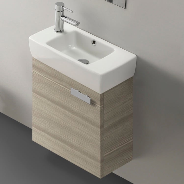 Acf C13 By Nameek S Cubical 18 Inch Vanity Cabinet With Fitted Sink Thebathoutlet