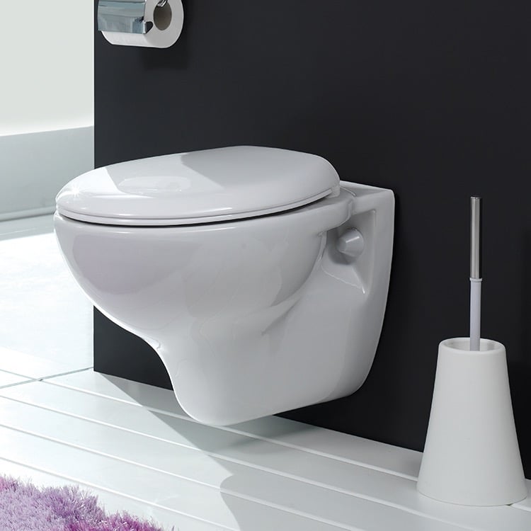 Ceramic Wall Hung Toilet or Wall Mounted Closet With Soft Close
