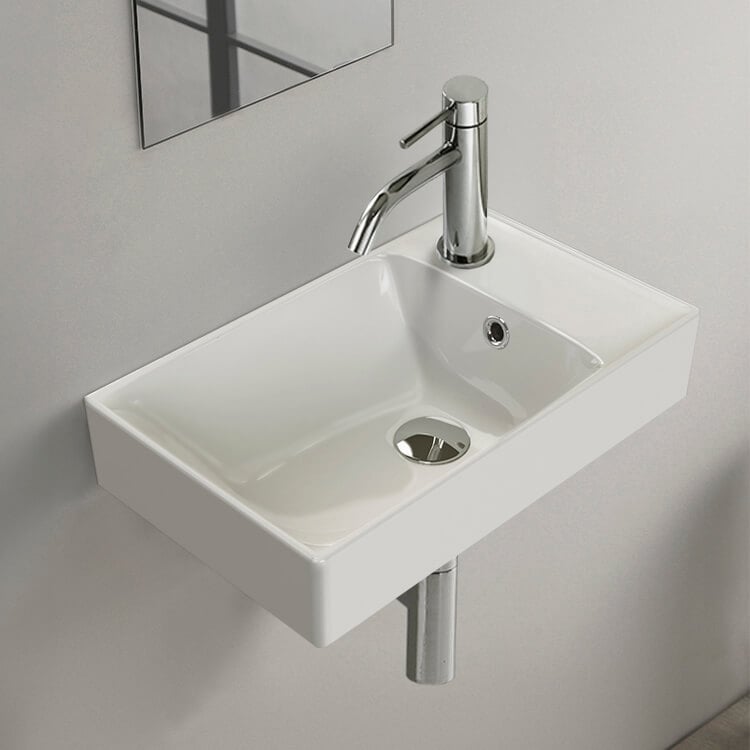 CeraStyle 044300-U By Nameek's Sharp Small Bathrom Sink, Wall Mounted ...