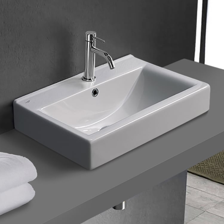 CeraStyle 064200-U/D By Nameek's Mona Drop In Sink in Ceramic, Modern ...