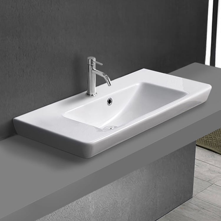 CeraStyle 068100-U/D By Nameek's Porto Drop In Sink in Ceramic, Modern ...