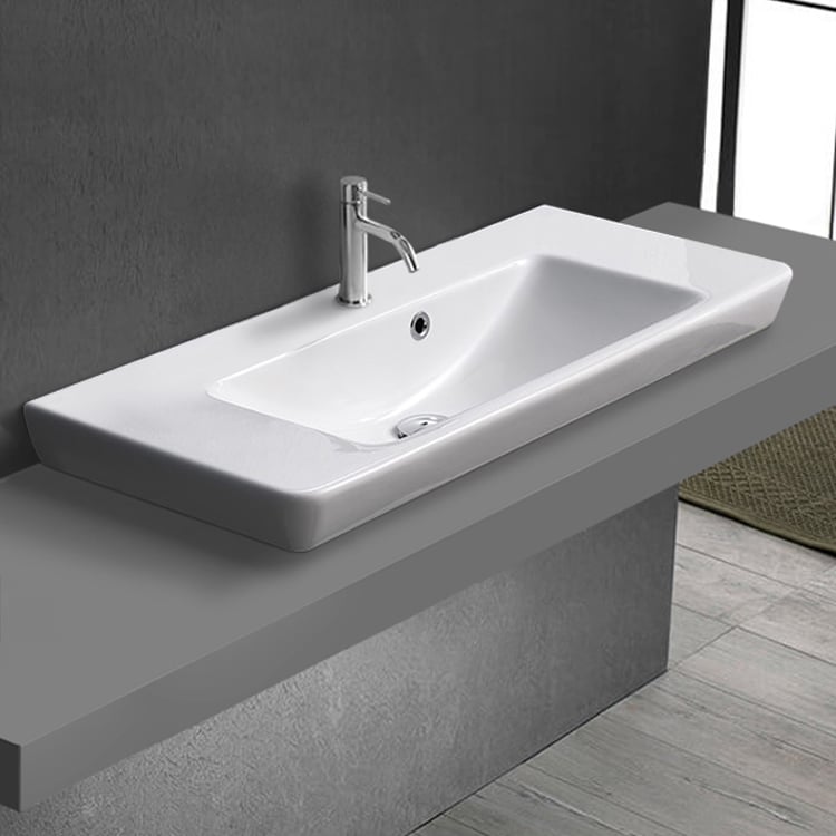 CeraStyle 068300-U/D By Nameek's Porto Drop In Sink in Ceramic, Modern ...