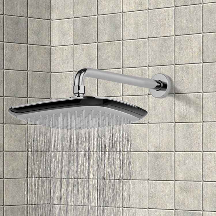 Gedy Thermostatic Shower Column.Gedy Sup1128 By Nameek S Superinox 9 Rain Shower Head With Arm Chrome Thebathoutlet