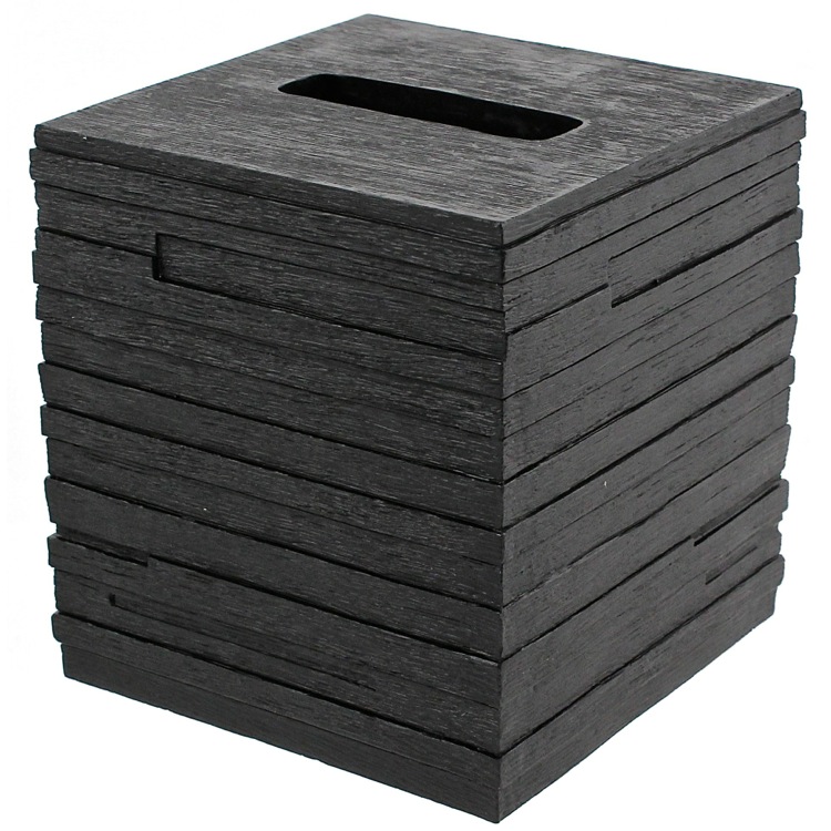 grey tissue box cover