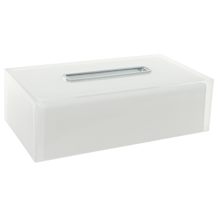 rectangular tissue box cover white
