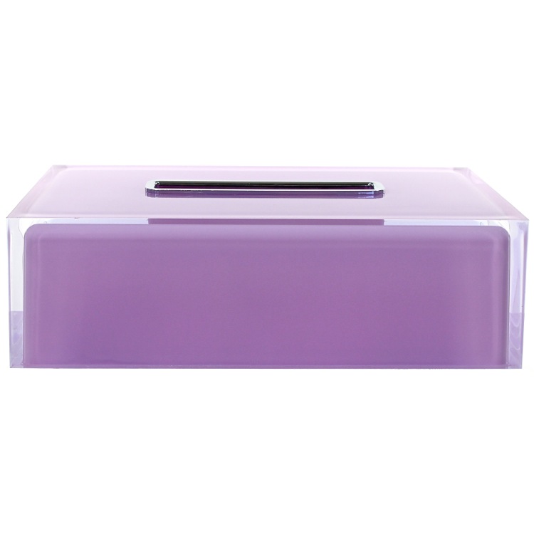 purple kleenex holder