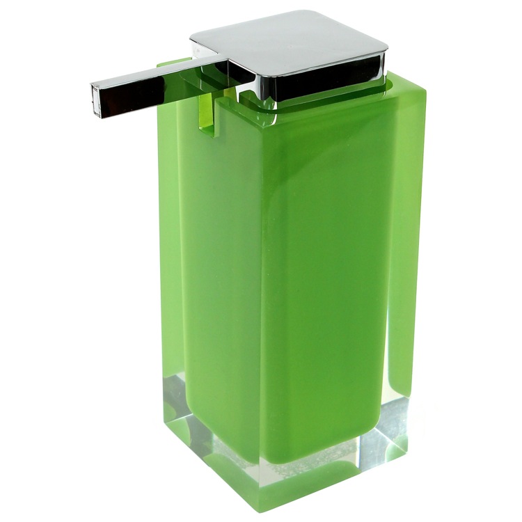 green soap dispenser