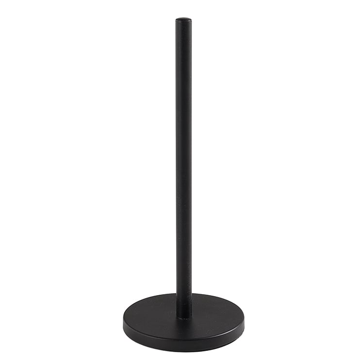 Gedy 1137-14 Matte Black Free Standing Round Spare Toilet Paper Holder