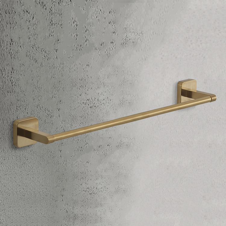 Gedy TO21-45-88 Towel Bar, 18 Inch, Modern, Matte Gold