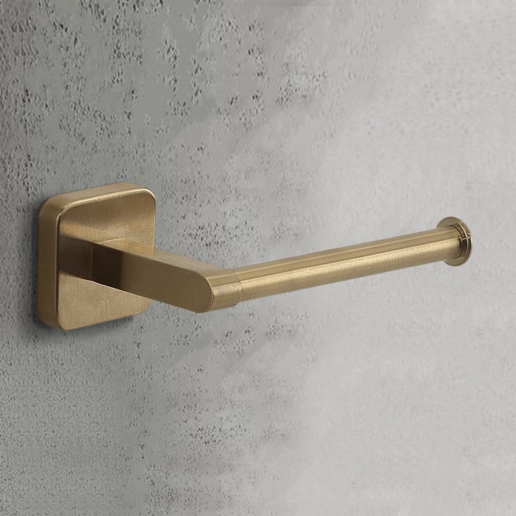 Gedy TO24-88 Matte Gold Modern Toilet Paper Holder