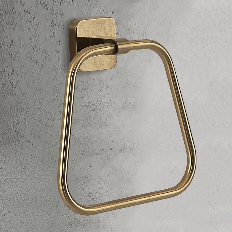 Gedy TO70-88 Matte Gold Modern Towel Ring