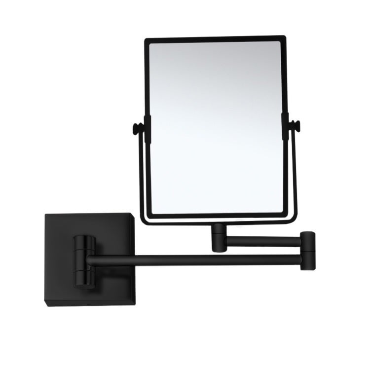 Nameeks AR7721-BLK-5x By Nameek's Glimmer Black Makeup Mirror, Wall Mounted,  5x TheBathOutlet