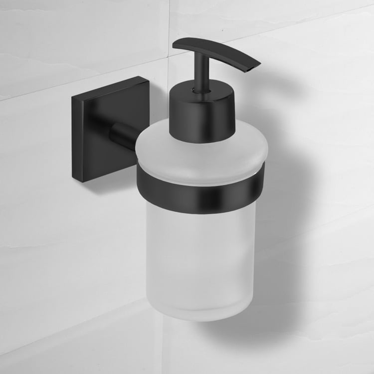 Black Wall Mount Liquid Soap Dispenser Nameeks NCB71