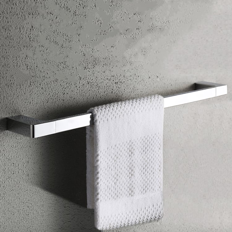 modern chrome towel rack