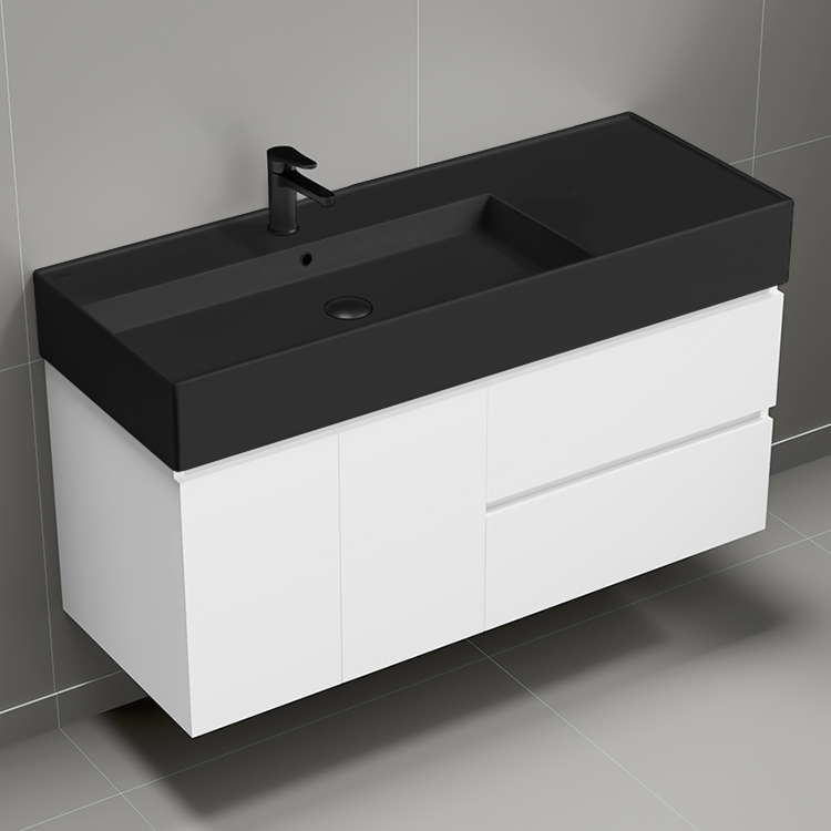 Nameeks BLOCK98 By Nameek's Block Modern Bathroom Vanity With Black ...