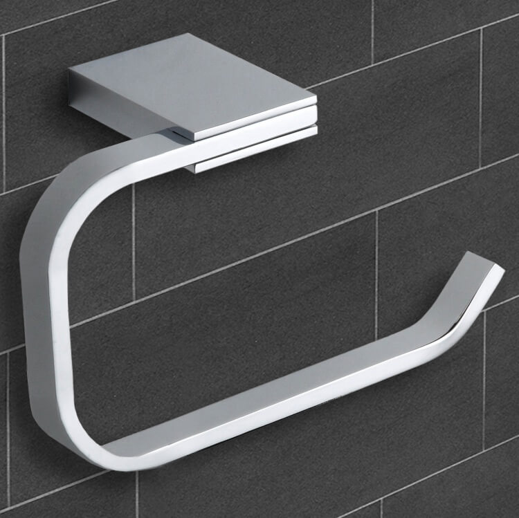 Nameeks General Hotel Contemporary Toilet Paper Holder in Matte Black