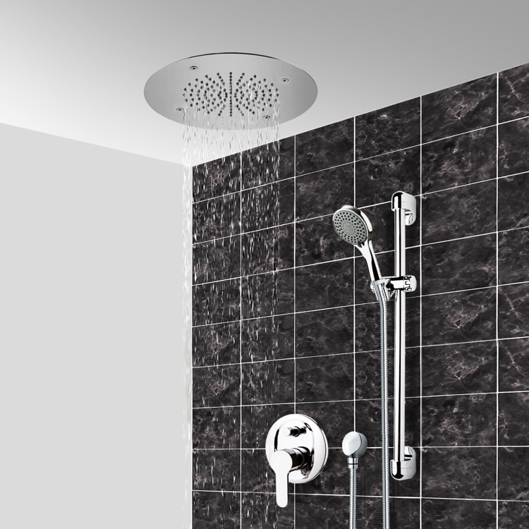 Chrome Shower System With 16