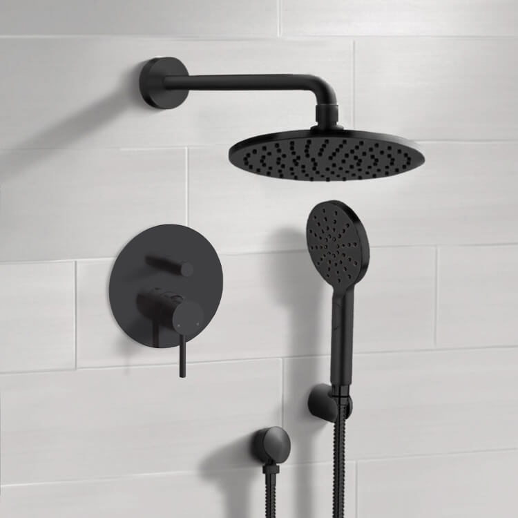 Remer SFH82 By Nameek's Orsino Matte Black Shower System With 8