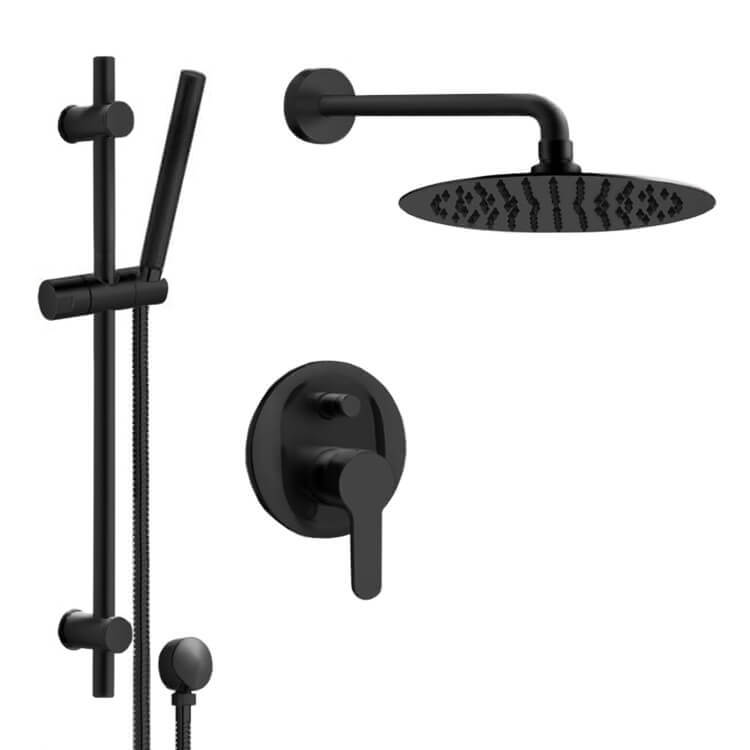 Remer SFR44 By Nameek's Galiano Matte Black Shower System With Rain ...