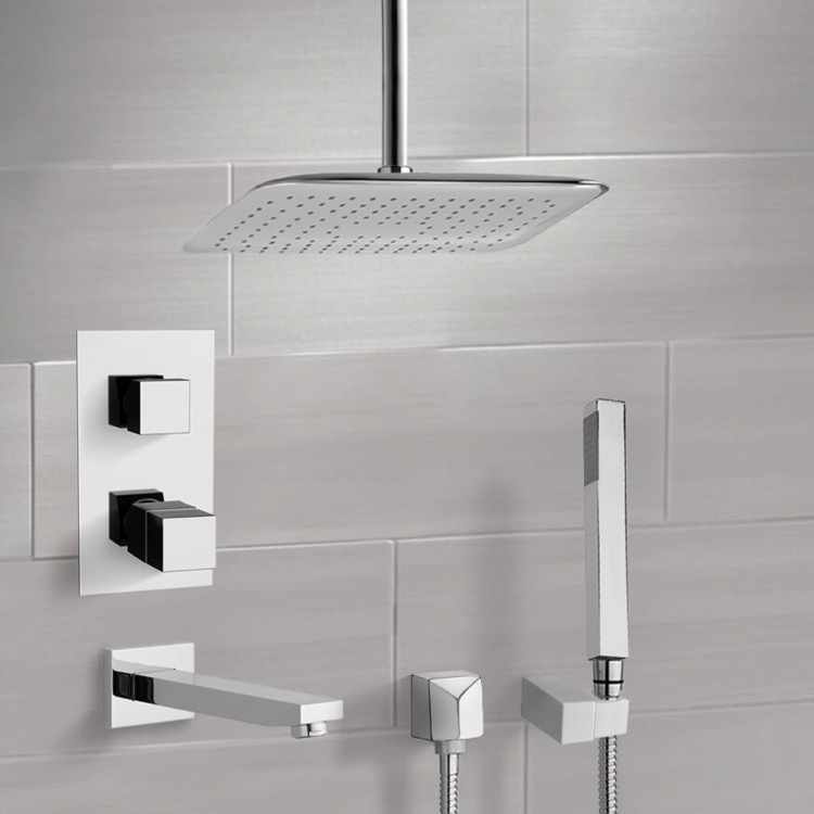 Remer Tsh4400 By Nameek S Tyga Chrome Thermostatic Tub And Shower