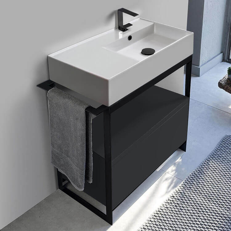 Scarabeo 5118-SOL1-49 By Nameek's Solid Console Sink Vanity With ...