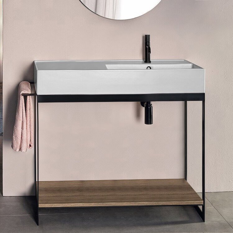 Scarabeo 5120-sol2-89 By Nameek's Solid 43 Inch Powder Room Console 