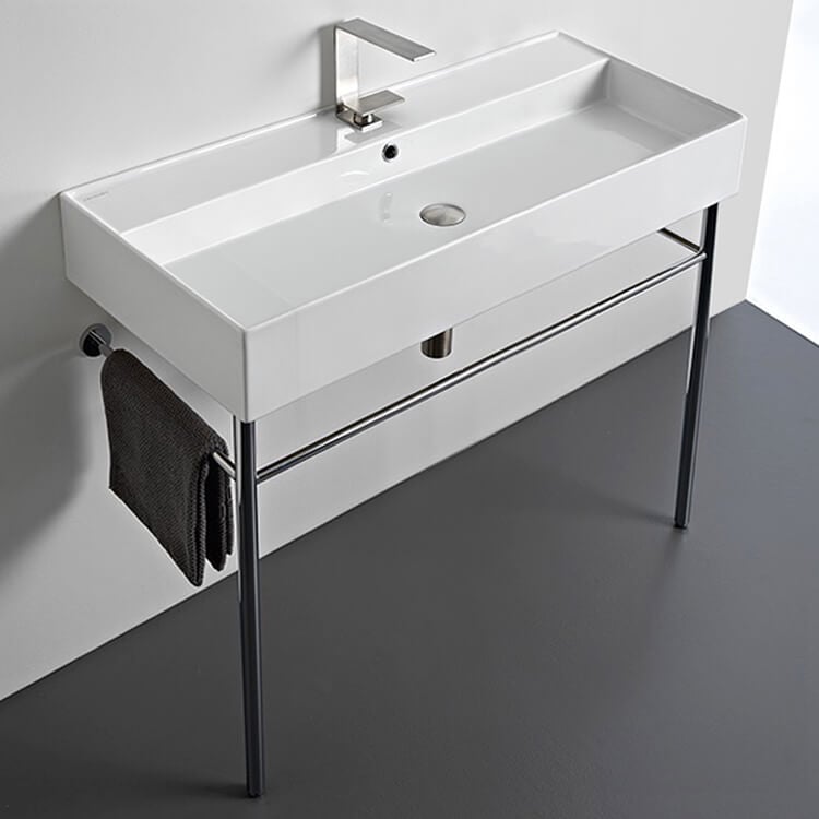 Scarabeo 8031/R-100A-CON By Nameek's Teorema Console Sink, Polished ...