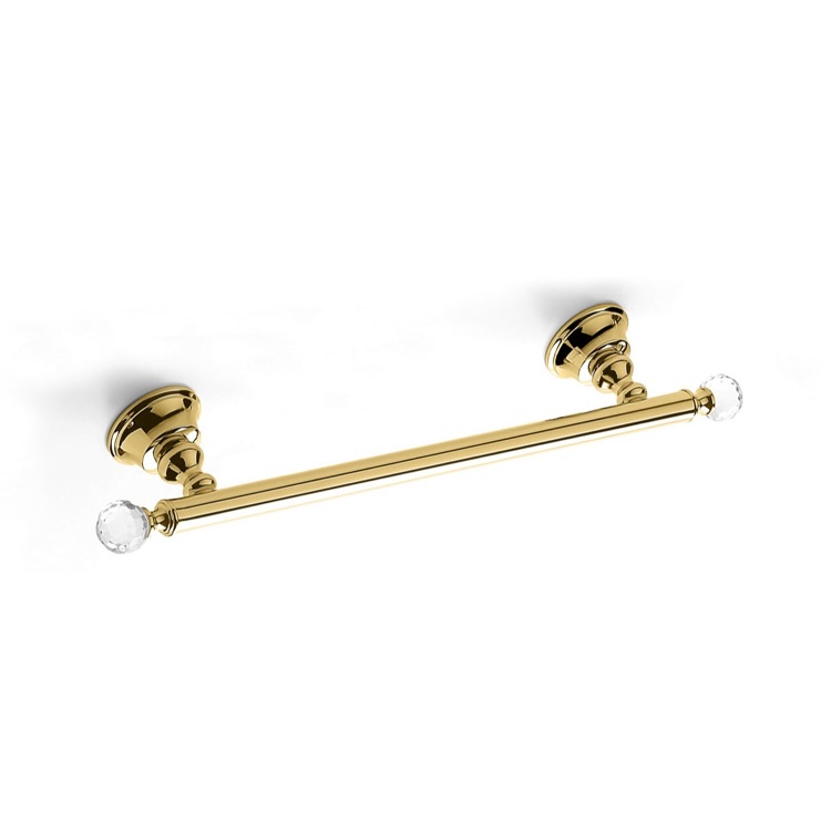 StilHaus SL45-16 By Nameek's Smart Light Towel Bar, Gold, Brass, 20 Inch,  with Crystals - TheBathOutlet